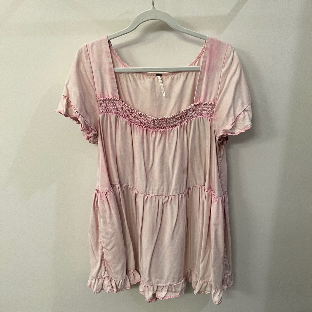 Free People Pink Sadie Tunic, size Large - Picture 3 of 6